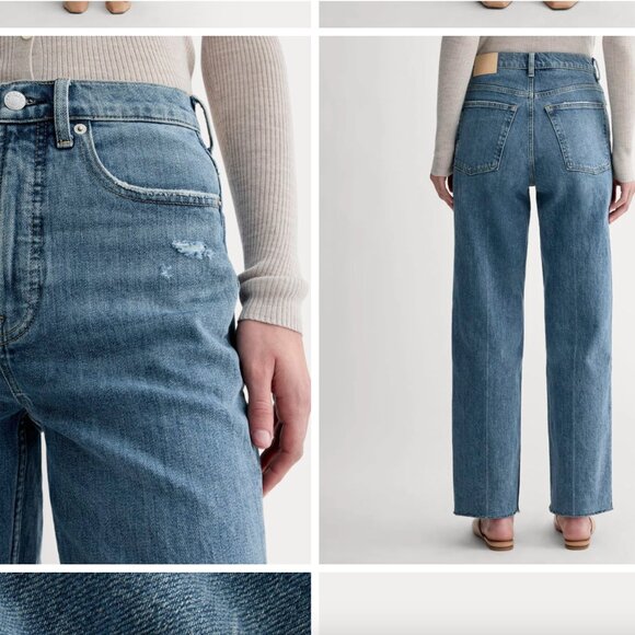 Everlane - Medium Wash Distressed - The Way-High Jean - 24 Regular - Picture 3 of 9